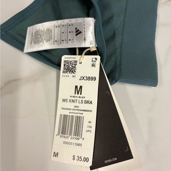 adidas Dark Green Sports Bra - Picture 4 of 7